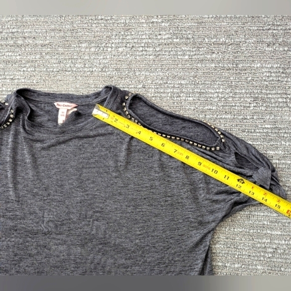 Juicy Couture Women's (Size XS) Rhinestone Cold Shoulder/Peek-A-Boo Sleeve Top - Picture 5 of 8